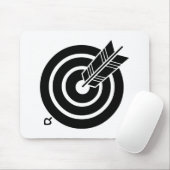 矢が丸い的に当たる マウスパッド (マウス)