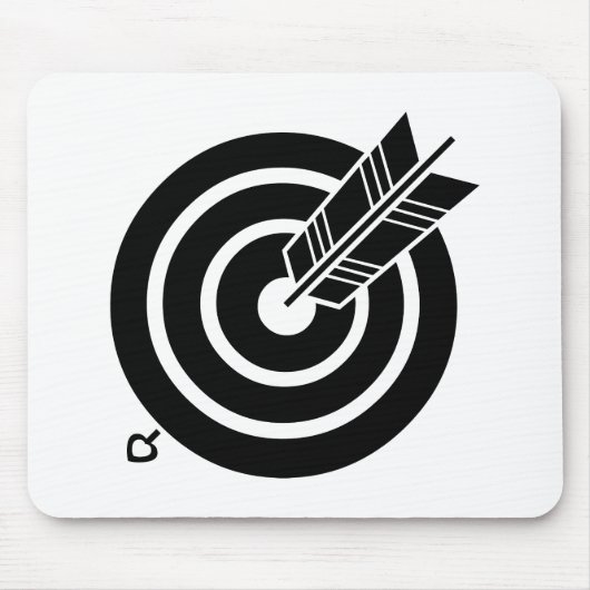矢が丸い的に当たる マウスパッド (正面)