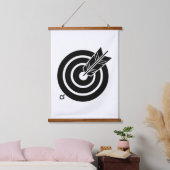 矢が丸い的に当たる 吊り下げ型タペストリー (寝室)