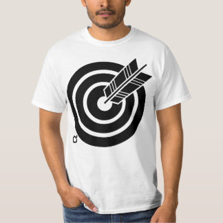 矢が丸い的に当たる Tシャツ
