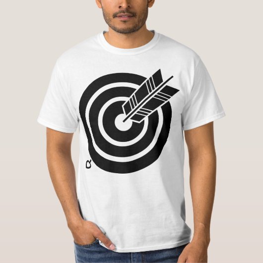 矢が丸い的に当たる Tシャツ (正面)