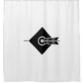 矢が目標シャワーカーテンを打つ シャワーカーテン (正面)