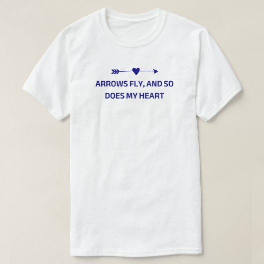 矢が飛ぶ | アーチェリーパパ Tシャツ (デザイン正面)