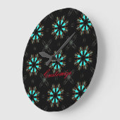 矢じりの羽の会合Thunder_Cove ラージ壁時計 (傾斜)