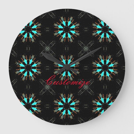 矢じりの羽の会合Thunder_Cove ラージ壁時計 (正面)