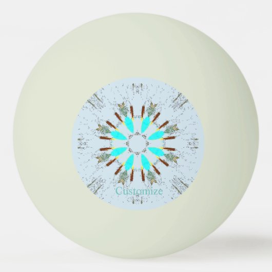 矢じりの羽Pow-wowパターンThunder_Cove 卓球ボール (正面)