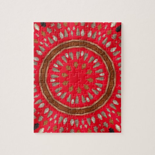 矢じりパターン ジグソーパズル (縦)