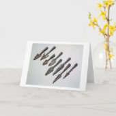 矢じり、鉄器時代(鉄) カード (黄色い花)