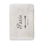 矢とのヴィンテージのパリフランスの行先のデザイン バスマット (正面縦)