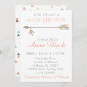 矢と羽ベビーシャワー招待状 招待状 (正面/裏面)