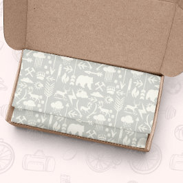 矢のクマと雲のパターン 薄葉紙