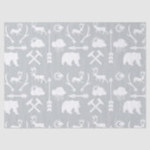 矢のクマと雲のパターン 薄葉紙 (正面)