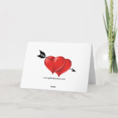 矢の愛のハート 結婚記念日 カード (裏面)