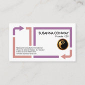 矢の移動フレーム縁どのマンパワースタッフ配置 名刺 (正面)