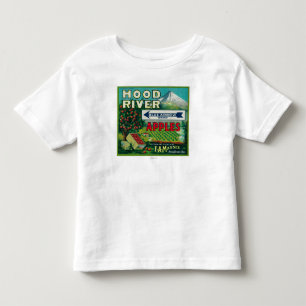 矢のAppleの木枠のLabelHoodの青い川、または トドラーTシャツ