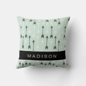 矢はあなたの一流の真新しい白黒を加えます クッション (裏面)