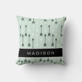 矢はあなたの一流の真新しい白黒を加えます クッション (正面)