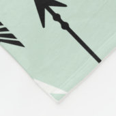 矢はあなたの一流の真新しい白黒を加えます フリースブランケット (角)