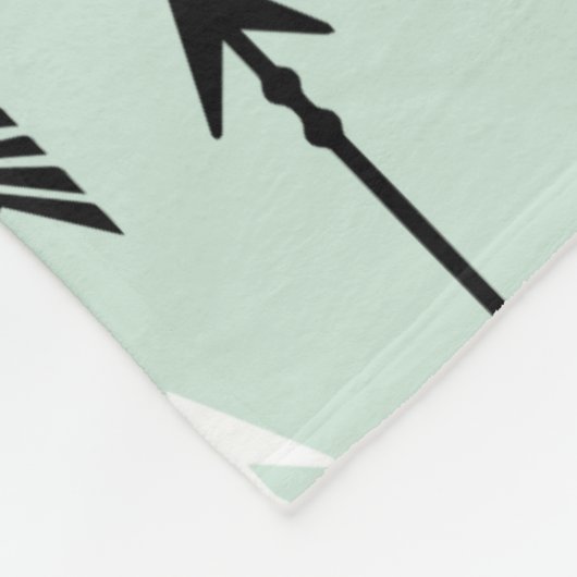 矢はあなたの一流の真新しい白黒を加えます フリースブランケット (角)