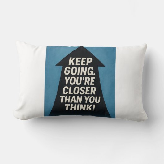 矢やる気を起こさせる印 ランバークッション (正面)