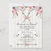 矢や弓は誰も赤ん坊シャワーを知らない 招待状 (正面)