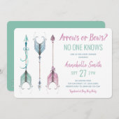 矢や弓は誰も赤ん坊シャワーを知らない 招待状 (正面/裏面)