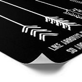 矢を上げる詩篇127;4母の日クリスチャンB ポスター (角)