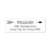 矢エレガント印の姓と住所 セルフインキングスタンプ (デザイン)