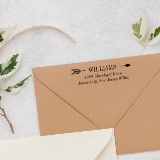 矢エレガント印の姓と住所 セルフインキングスタンプ