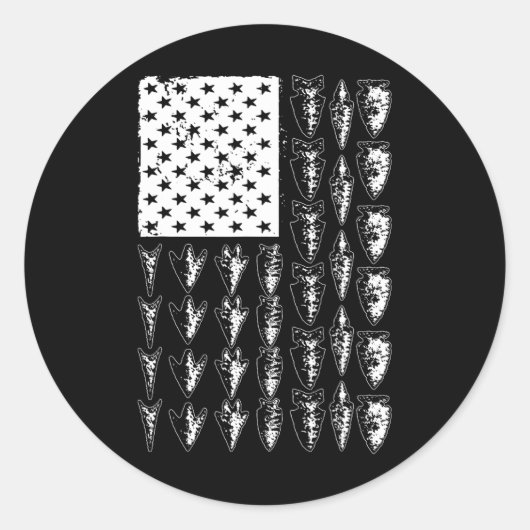 矢カッコいい頭男性へ女性のブースンアロー狩り ラウンドシール (正面)