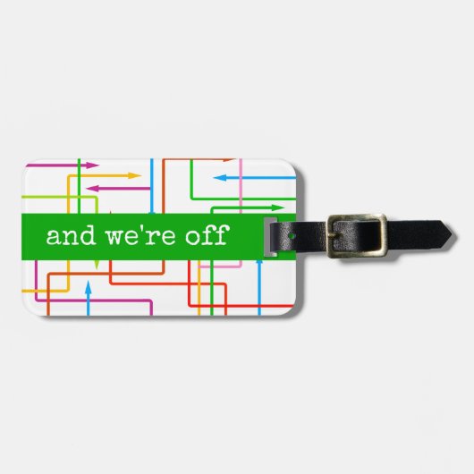 矢カラフル印カスタム荷物タグ ラゲッジタグ (正面横)