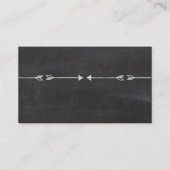 矢クールモダンシンプルトレンディーのスケッチ 名刺 (裏面)