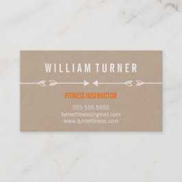 矢クールモダンシンプル矢スケッチトレンディーエコクラフト 名刺