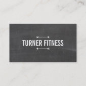 矢クール矢シンプル文字トレンディー黒板 名刺 (裏面)