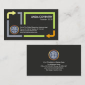 矢スタイリッシュ縁ど枠人員配置 名刺 (正面/裏面)