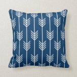 矢モダン印の留め模様ネイビーブルー クッション<br><div class="desc">ジオメトモダンリ矢印フレッチパターンネイビーブルーとホワイト</div>