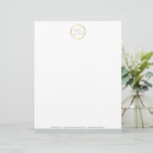 矢モダン印金ゴールド箔素朴な手書き レターヘッド (スタンド正面)