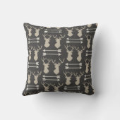 矢モダン頭白黒トープ クッション (裏面)