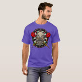 矢付ダーツスカル及びダーツボード Tシャツ (正面フル)