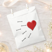 矢印からハート フェイバーバッグ (クリップ留めされた状態)