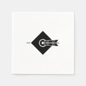 矢印がターゲットのナプキンスをヒット スタンダードカクテルナプキン (正面)