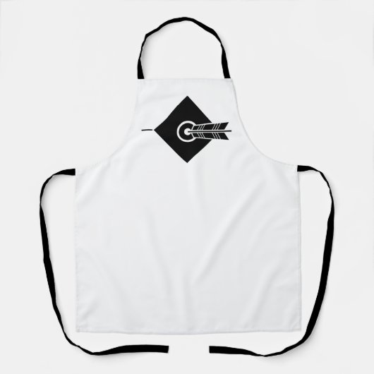 矢印がターゲットエプロンをヒット エプロン (正面)