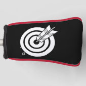 矢印がラウンドターゲットのゴルフヘッドカバーをヒット ゴルフヘッドカバー (正面)