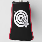 矢印がラウンドターゲットのゴルフヘッドカバーをヒット ゴルフヘッドカバー (回転90)