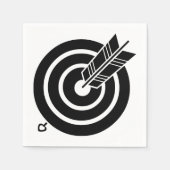 矢印がラウンドターゲット紙&パーティーナプキンスをヒット スタンダードカクテルナプキン (正面)