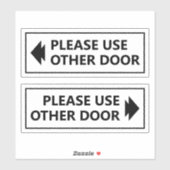 矢印が白い他のドアサインを使用する シール (シート)