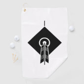 矢印が目標ゴルフタオルに当たる ゴルフタオル (インサイチュ)