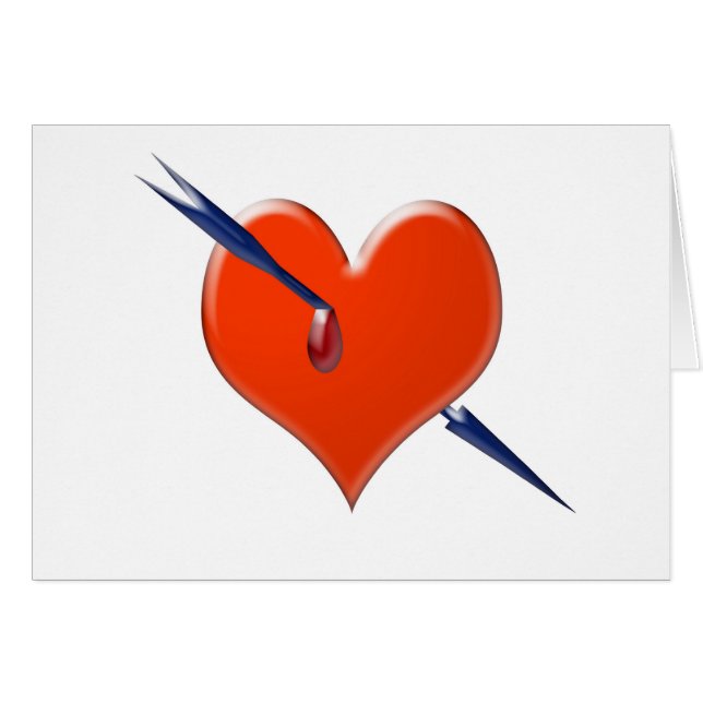 矢印でハート (正面横)