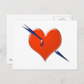 矢印でハート ポストカード (正面/裏面)