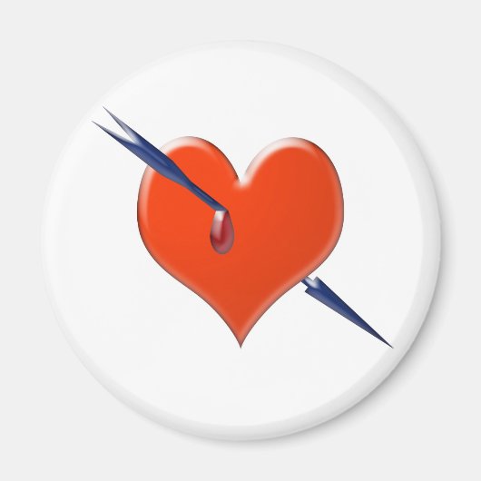 矢印でハート マグネット (正面)